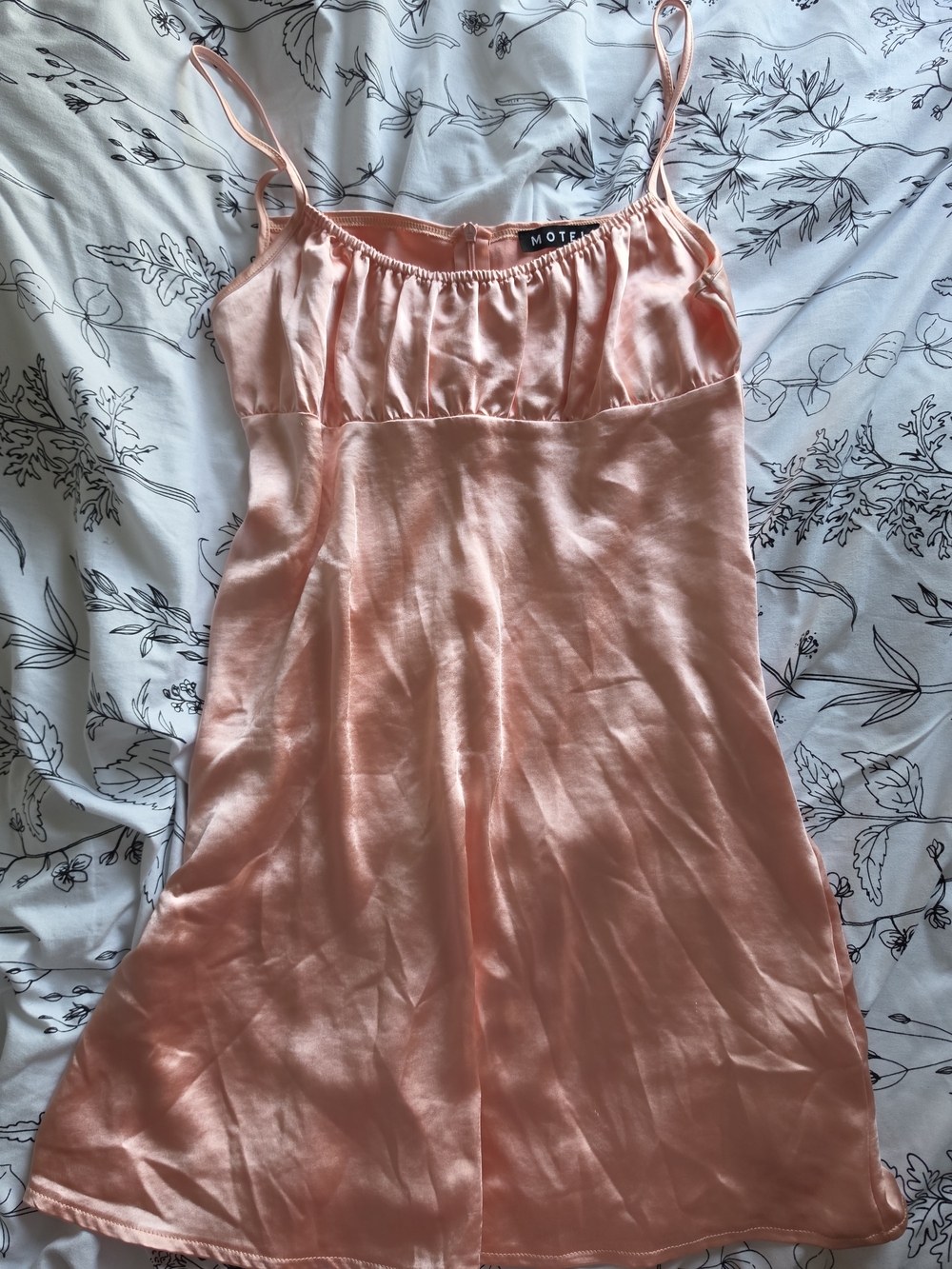 Motel Rocks Peach Satin Cami Dress